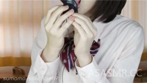 [sumomo relax ASMR]女同学的耳奥舔耳，硅胶耳